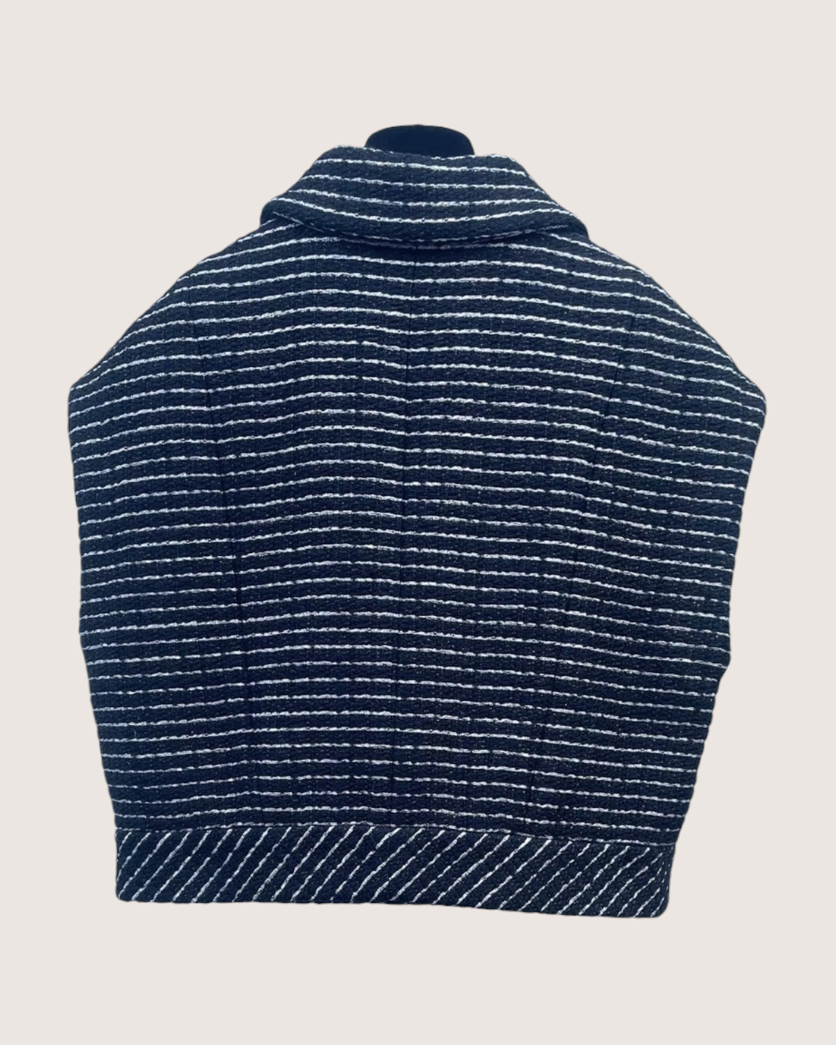 Chanel 23P Striped Tweed Vest Black, Silver FR 36