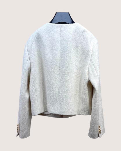 Celine Wool Chasseur Jacket White FR 40