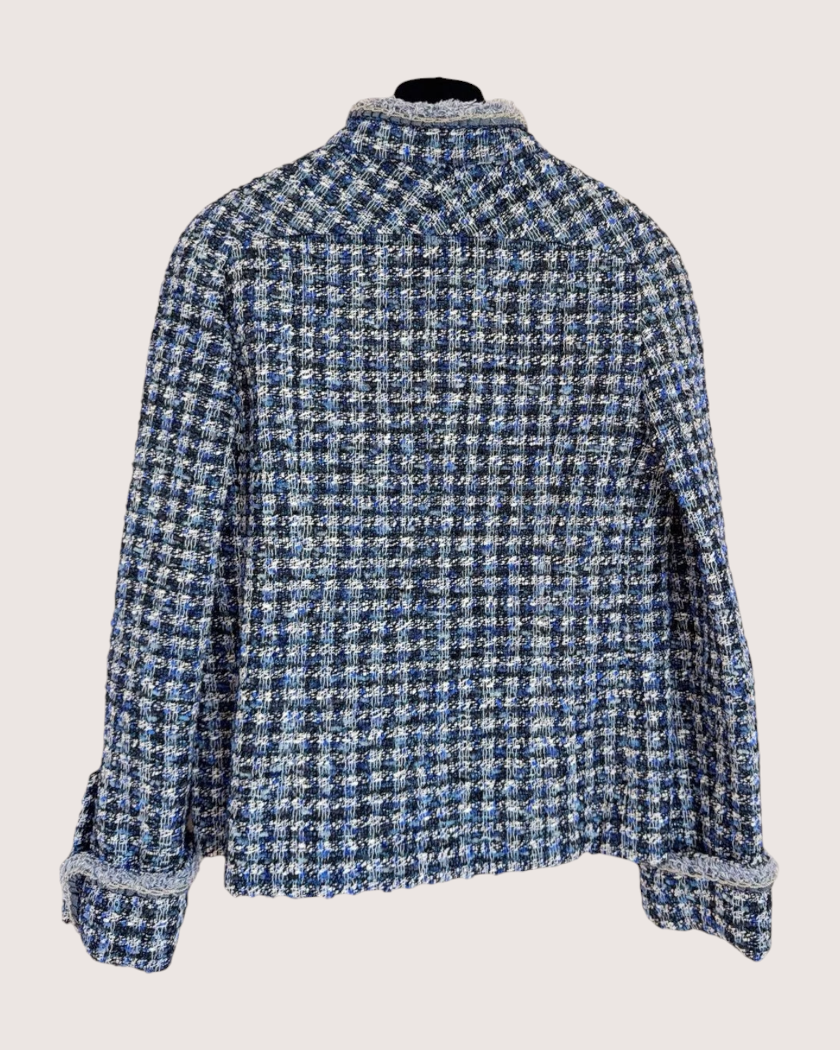 Chanel 20P Tweed Jacket Blue, Grey FR 38