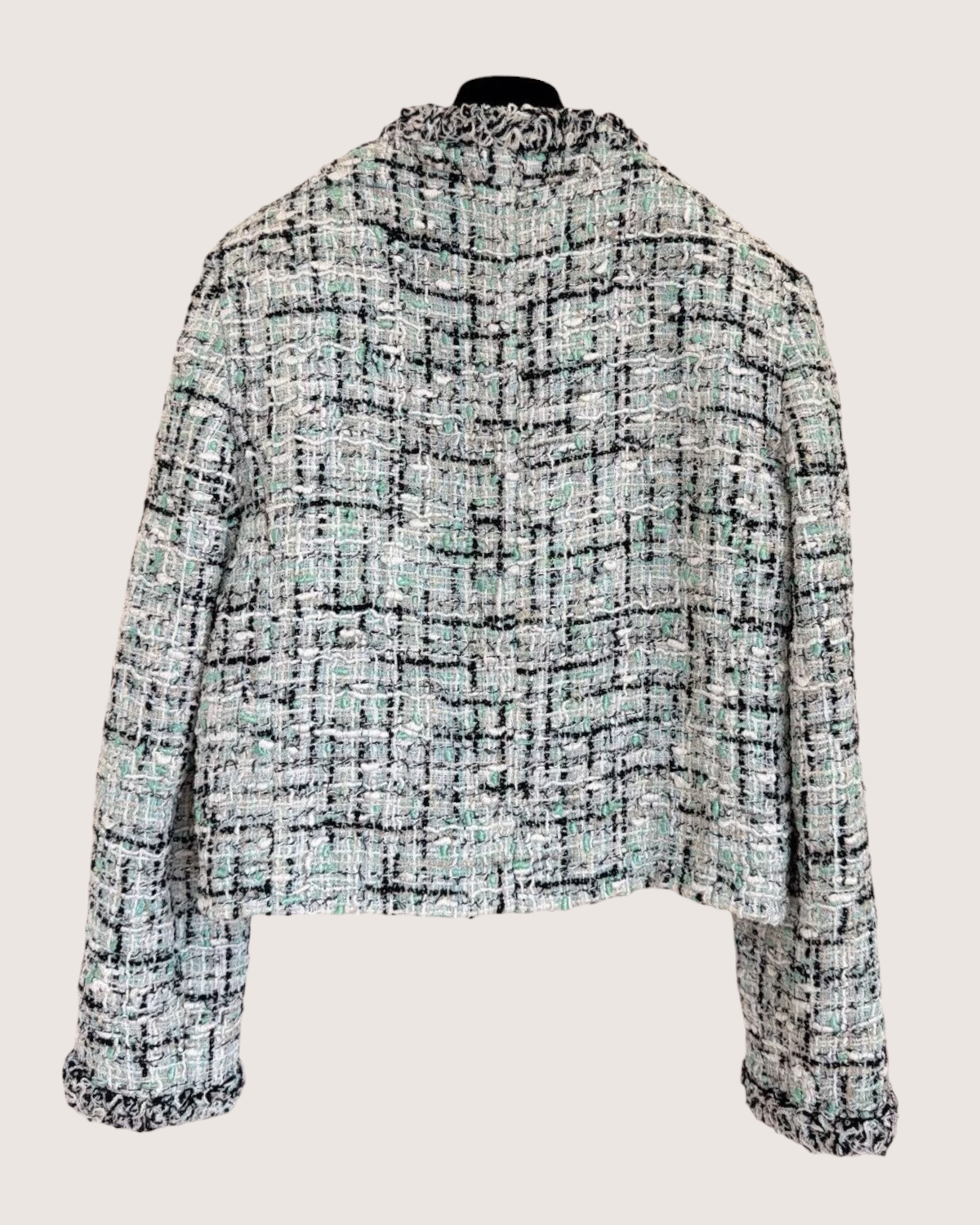 Chanel 26S Tweed Jacket Green, Blue, Multicolor FR 38