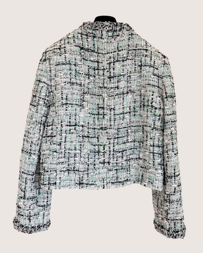 Chanel 26S Tweed Jacket Green, Blue, Multicolor FR 38