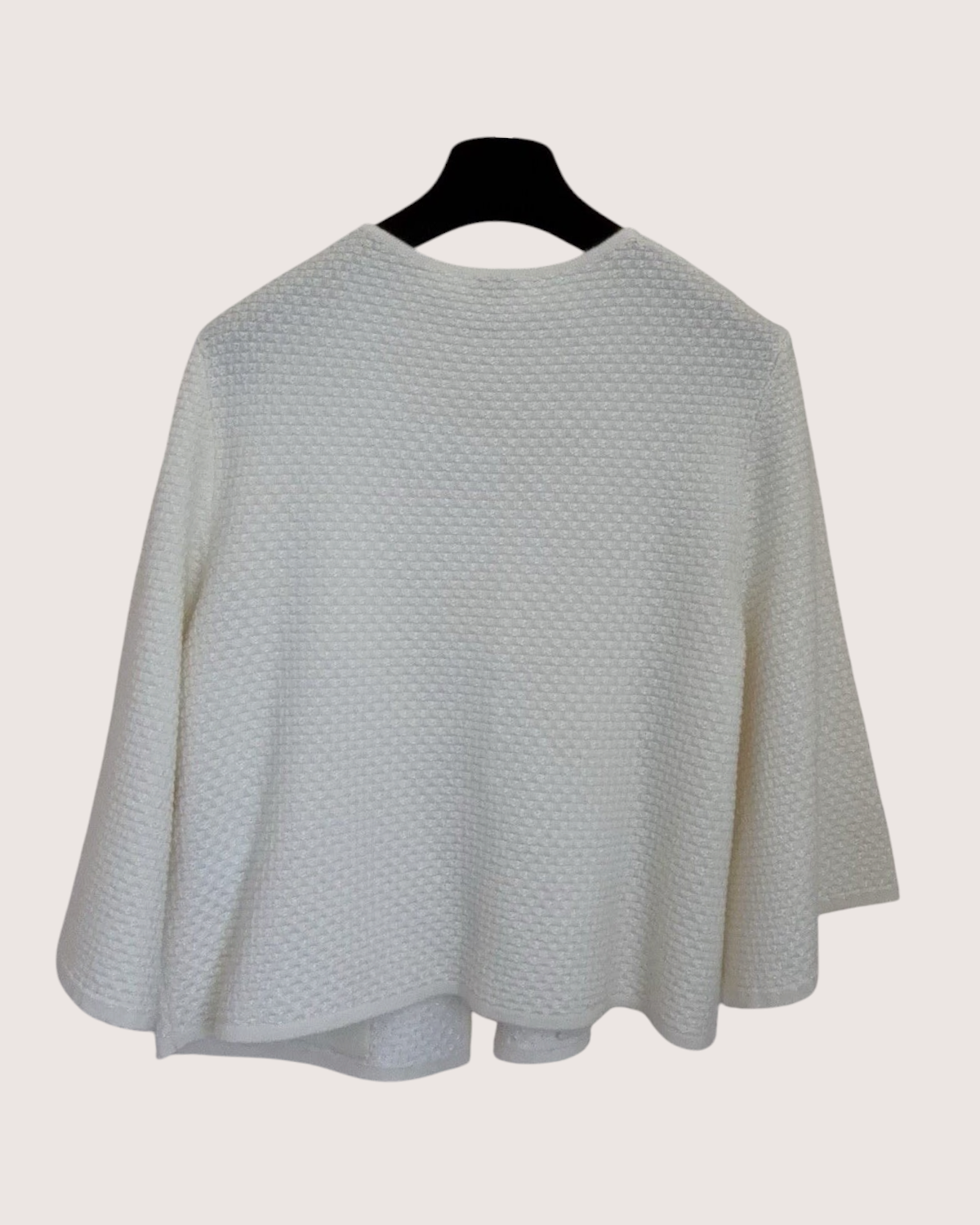 Chanel 25P Camellia Cardigan Beige/Ecru FR 34