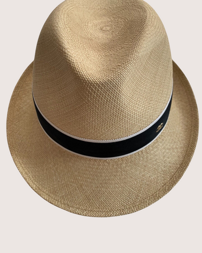 Chanel Straw Hat Beige/Ecru, Black One Size