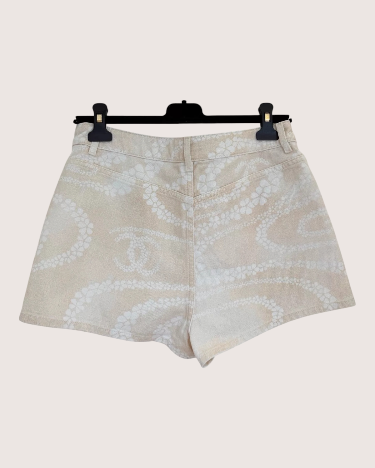 Chanel Coco Beach Denim Mini Shorts
