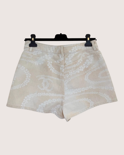 Chanel Coco Beach Denim Mini Shorts