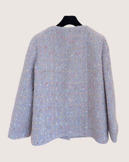 Chanel 25B Tweed Four-Pocket Jacket Purple, Multicolor FR 38