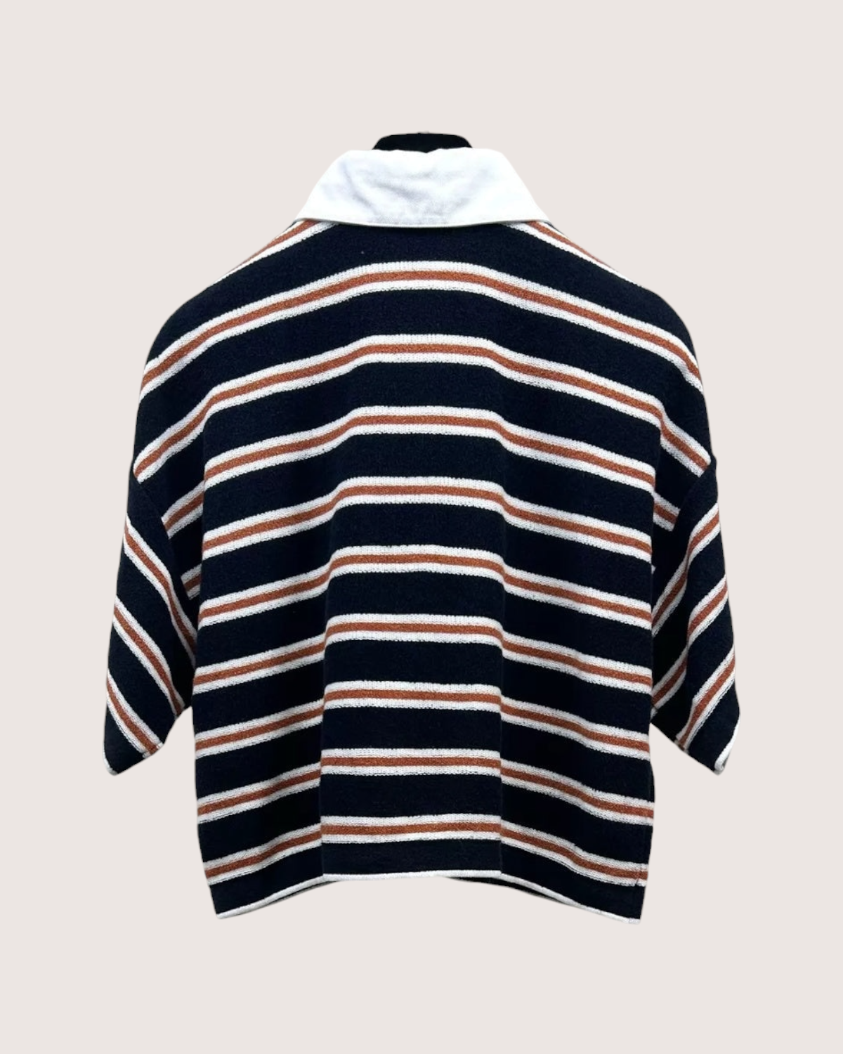 Chanel 26C Striped Polo Top FR 34