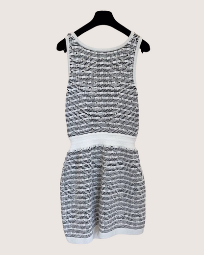 Chanel 25P Mini Dress White, Black FR 36