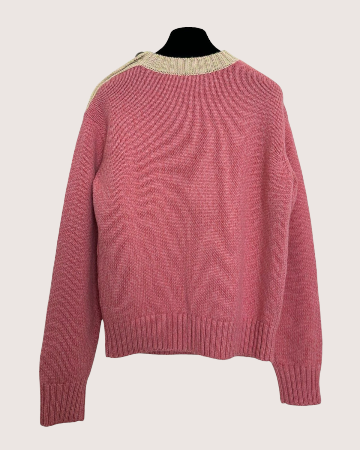 Chanel 22K Cashmere CC Sweater Pink, Beige/Ecru FR 34