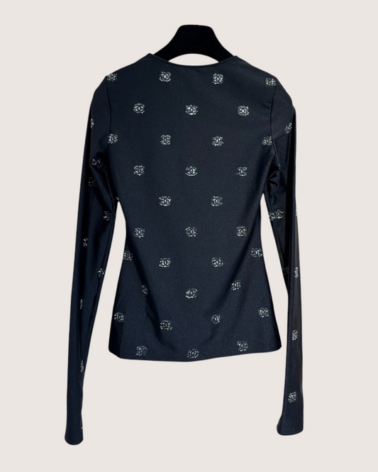 Chanel 21K Logo Top Black, Silver FR 36
