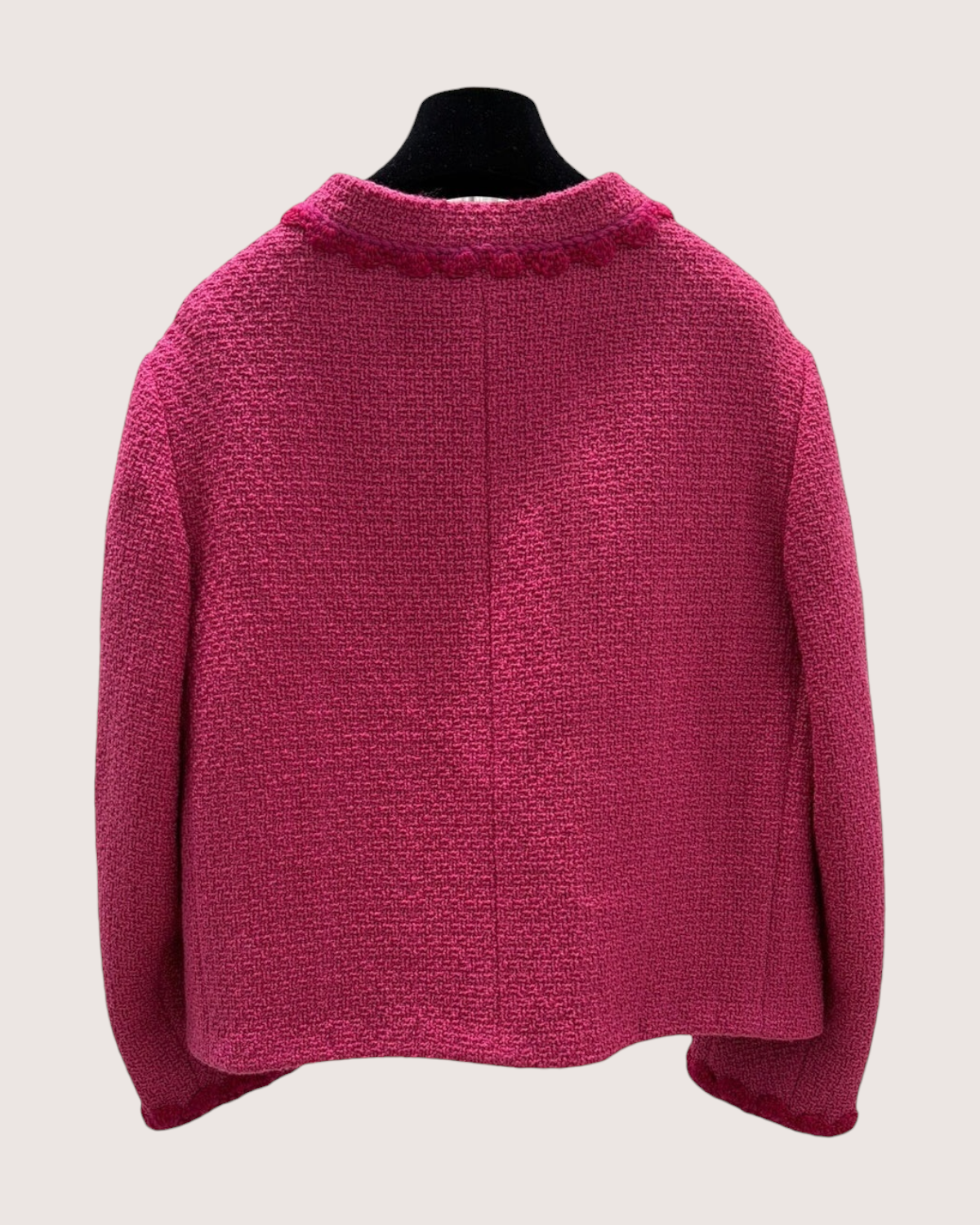 Chanel 24A Tweed Cropped Jacket Pink FR 42