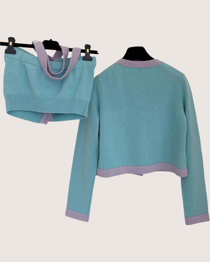 Chanel Knit Crystal Button Jacket - view 2