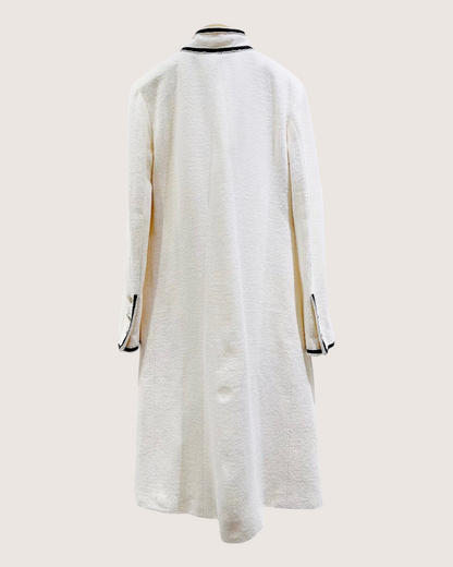Chanel Tweed Coat Beige/Ecru, Black FR 38