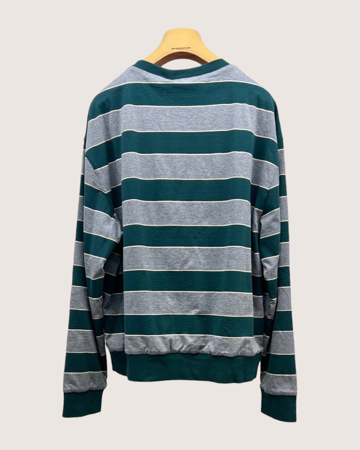 Miu Miu Striped Long-Sleeve Top Green, Grey FR 36