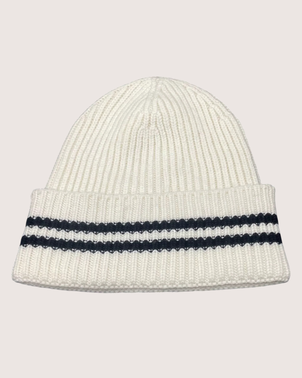 Chanel 24B Cashmere Beanie White, Black, Beige/Ecru One Size