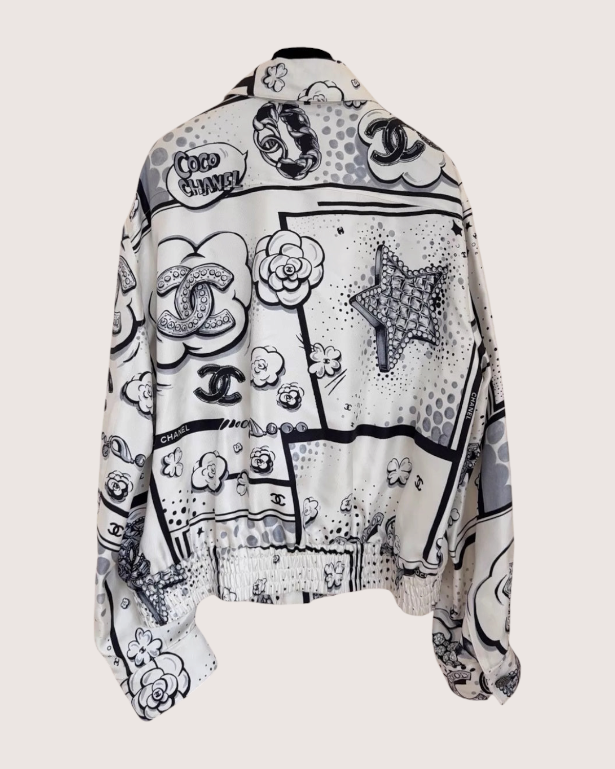 Chanel 25B Graphic Print Shirt Jacket