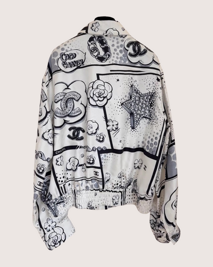 Chanel 25B Graphic Print Shirt Jacket