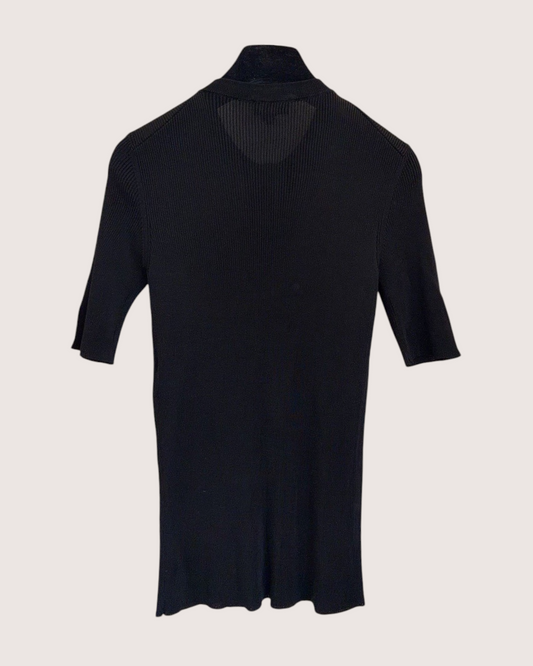 Chanel 26B Short-Sleeve Top Black FR 36