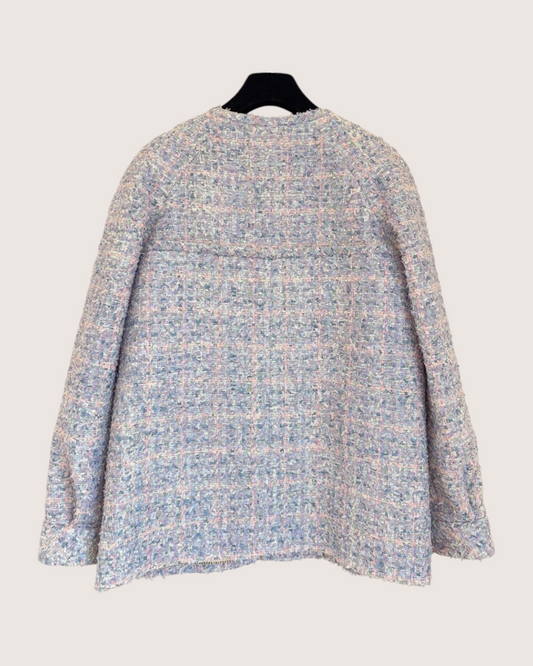 Chanel 20C Tweed Jacket Purple, Blue, Multicolor FR 40