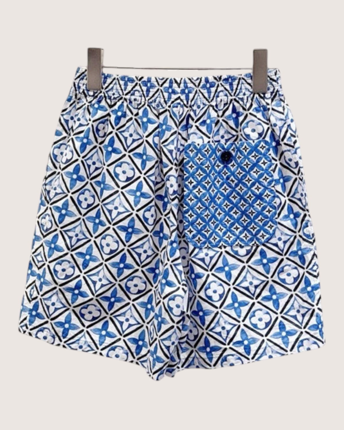 Louis Vuitton Monogram Shorts Blue, White, Black, Multicolor FR 34