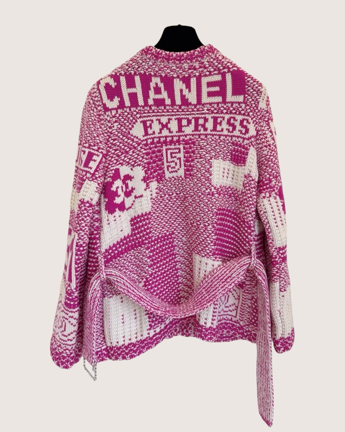 Chanel Logo Knit Cashmere Sweater - view 2