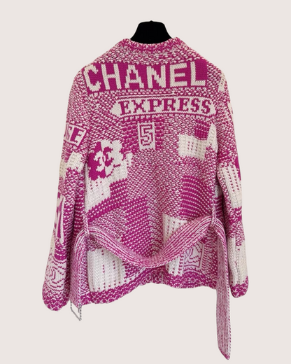 Chanel Logo Knit Cashmere Sweater - view 2