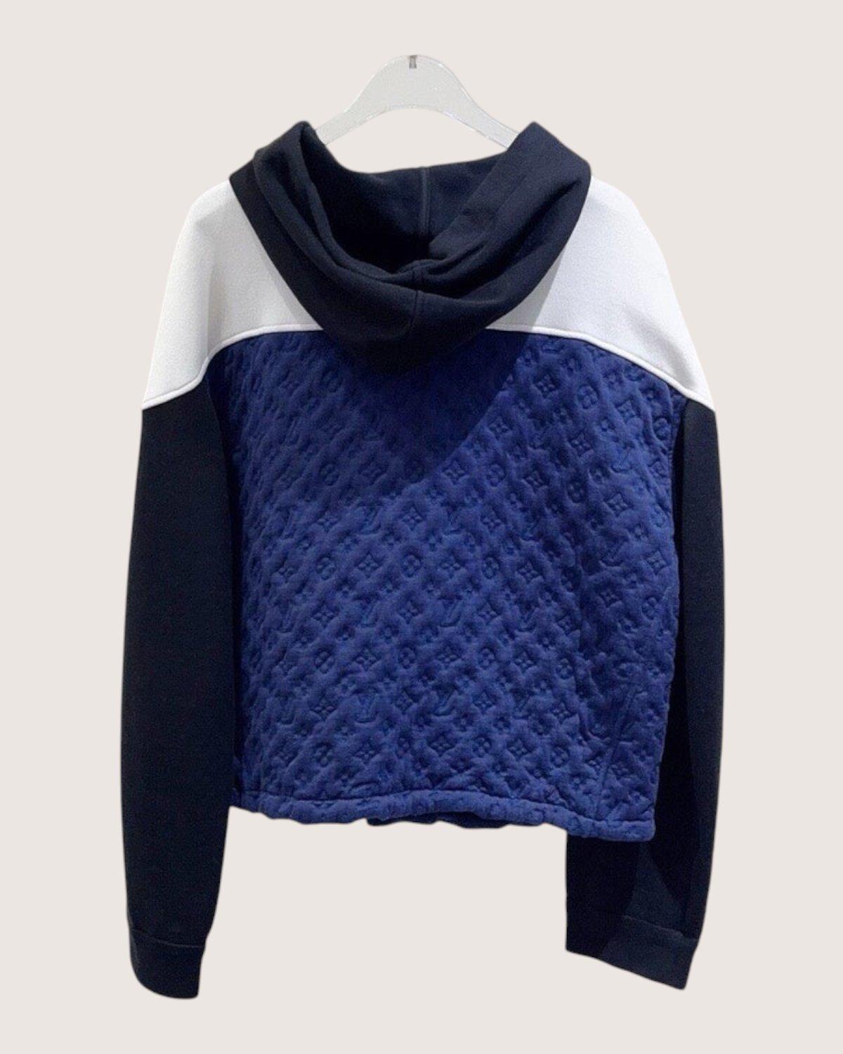 Louis Vuitton Colorblock Monogram Zip-Up Hoodie Blue, Black, White FR 40