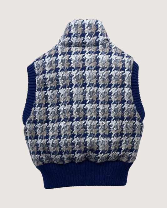 Chanel 24N Coco Neige Houndstooth Tweed Vest Beige/Ecru, Navy FR 36 - view 2