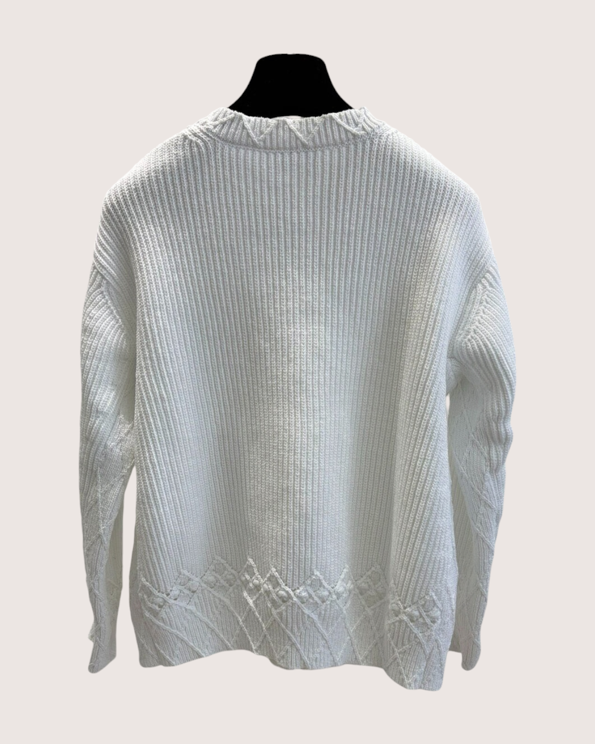 Chanel 25P Knit Pocket Cardigan White FR 38
