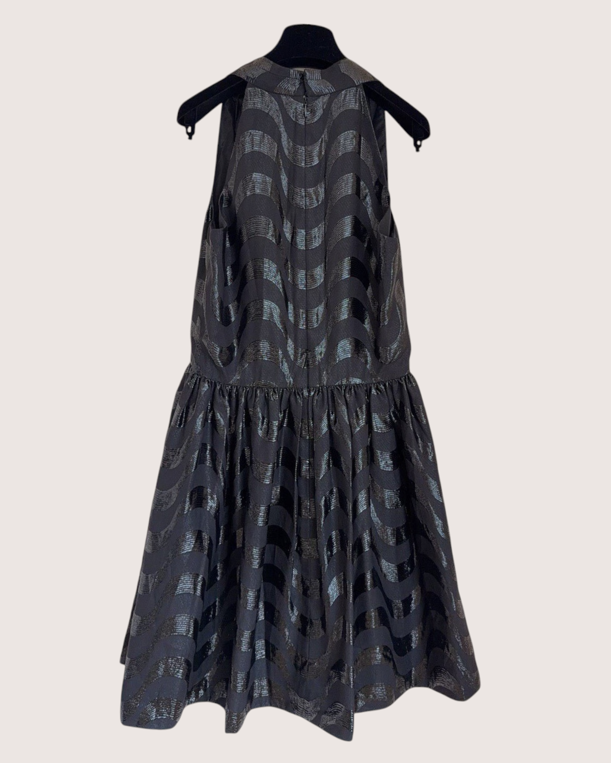 Chanel 21P Jacquard Mid-Length Dress Black, Silver FR 38