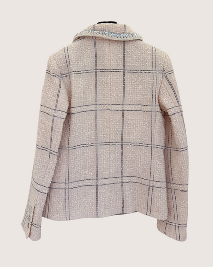 Chanel 21B Tweed Jacket Pink, Black FR 34