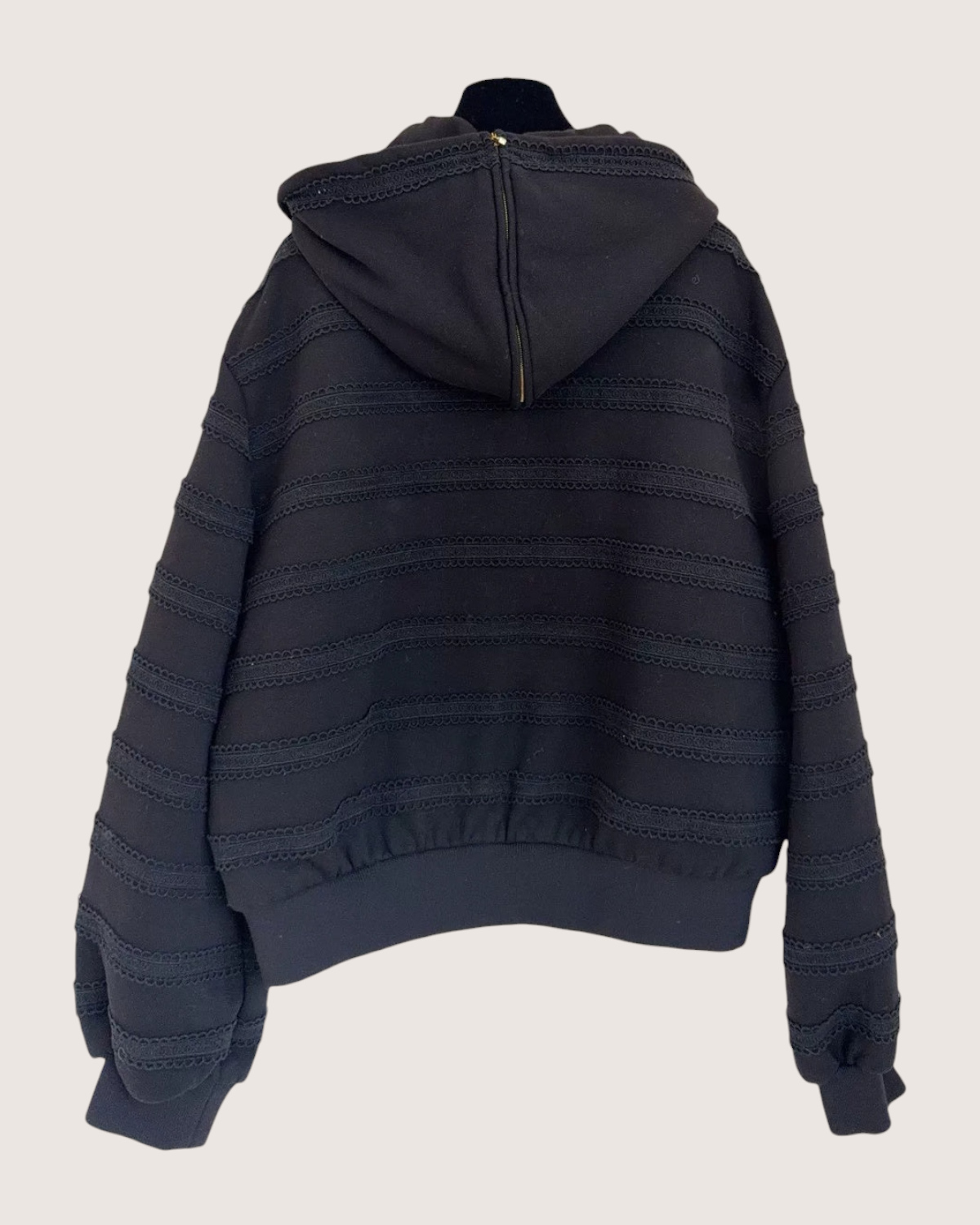 Chanel 24M Coco Beach Hooded Zip-Up Jacket Black FR 38
