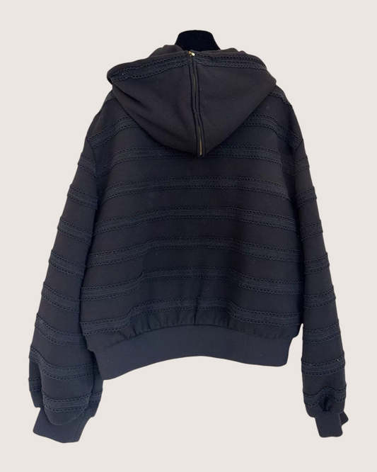 Chanel 24M Coco Beach Hooded Zip-Up Jacket - Black, view 2