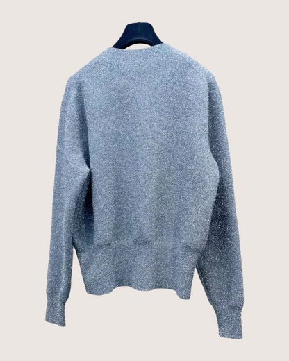 Christian Dior X ERL Ribbed Logo Sweater Grey FR 36