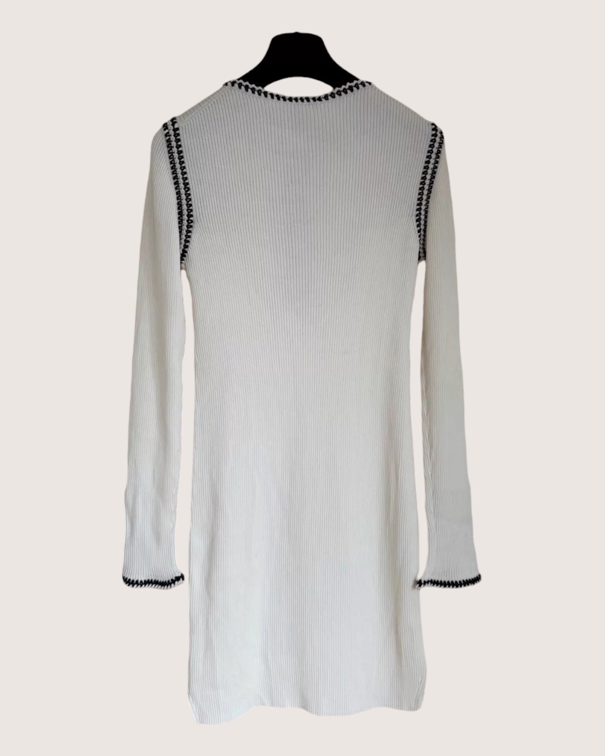 Chanel 22C Braid-Trim Mid-Length Dress