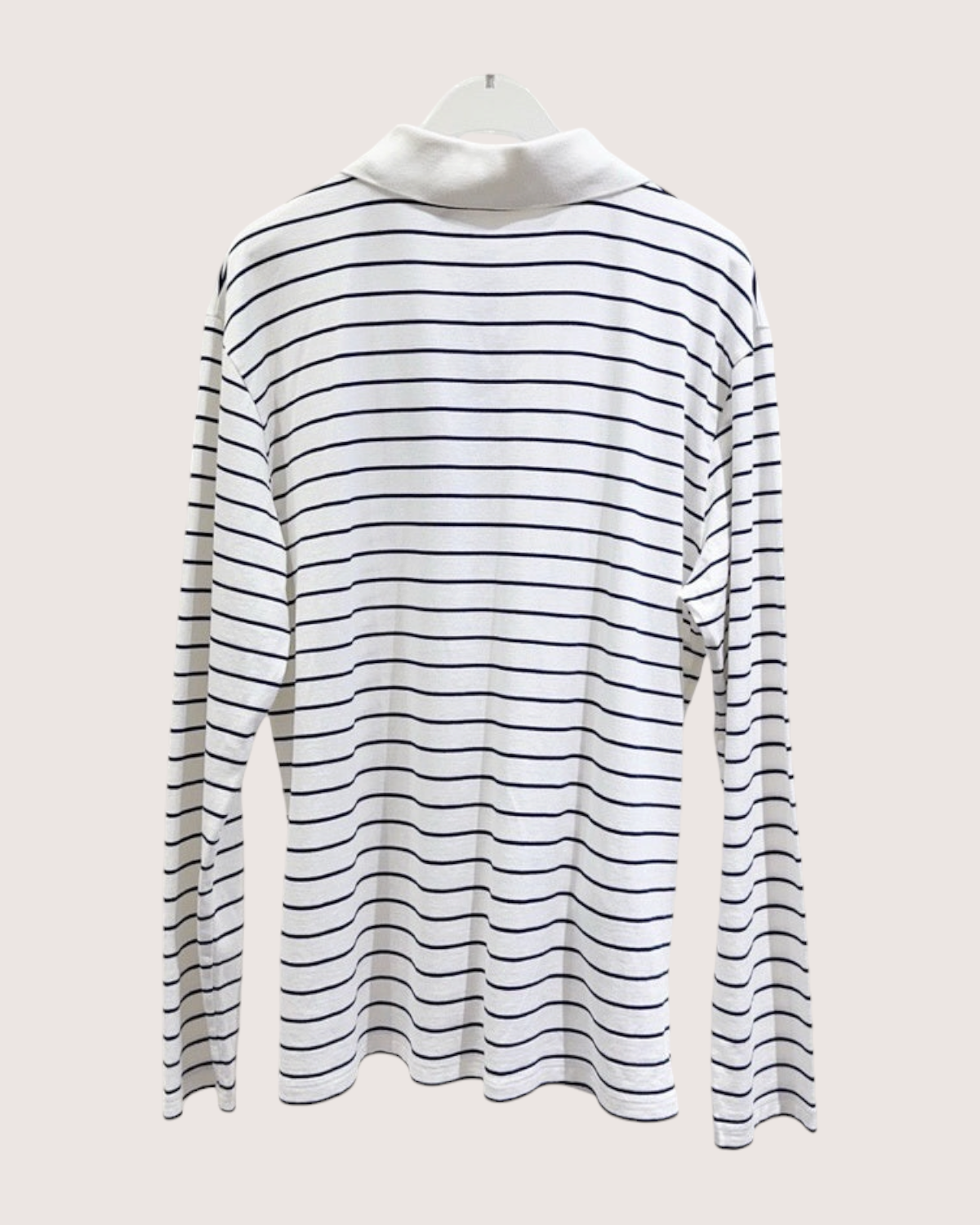 Miu Miu Striped Long-Sleeve Top White, Navy FR 34