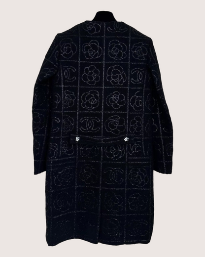 Chanel 23K Camellia Tweed Coat