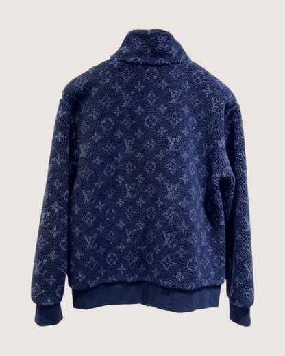 Louis Vuitton Monogram Fleece Jacket Navy, Blue FR 36