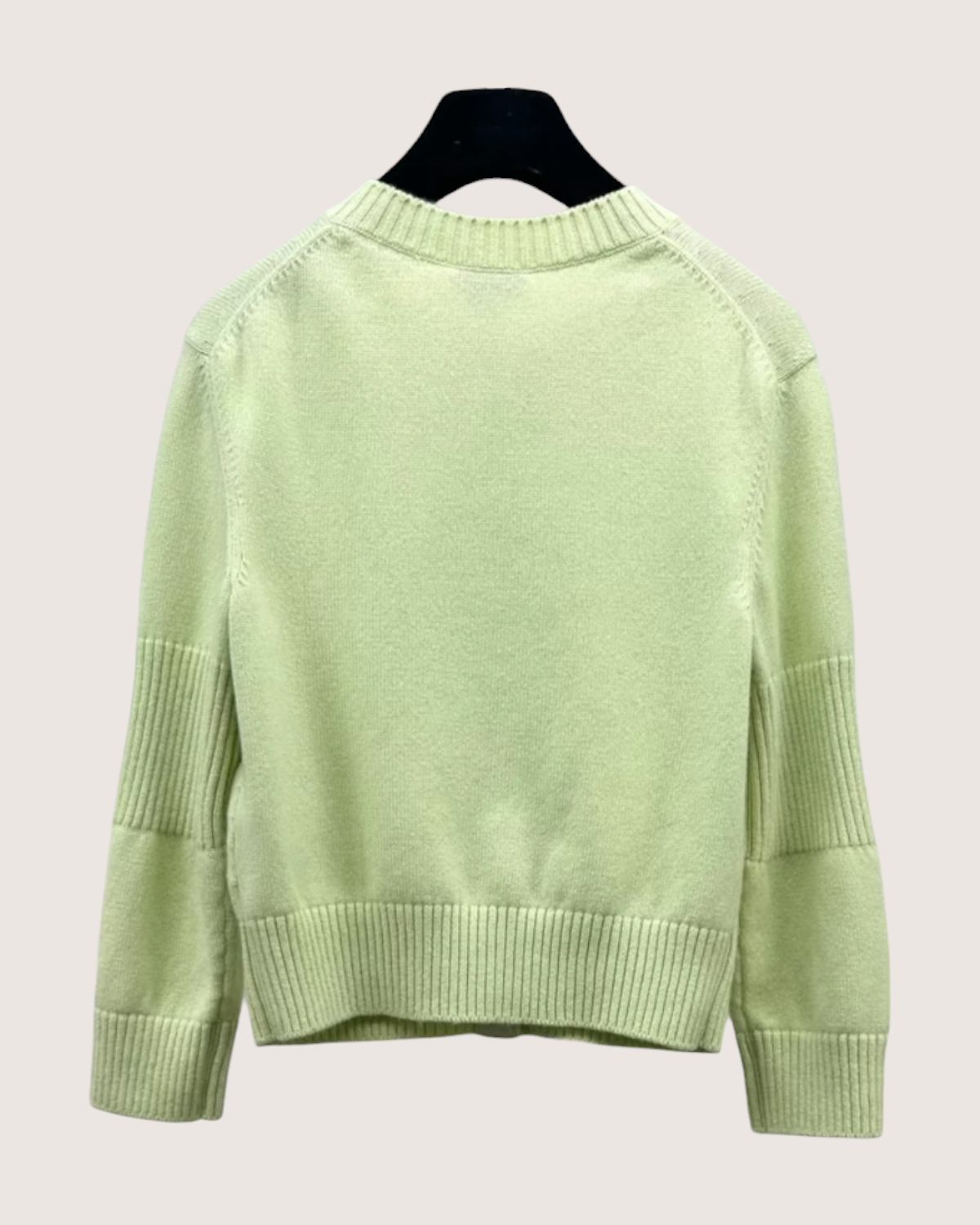 Chanel 24B CC Cashmere Cardigan Green FR 36