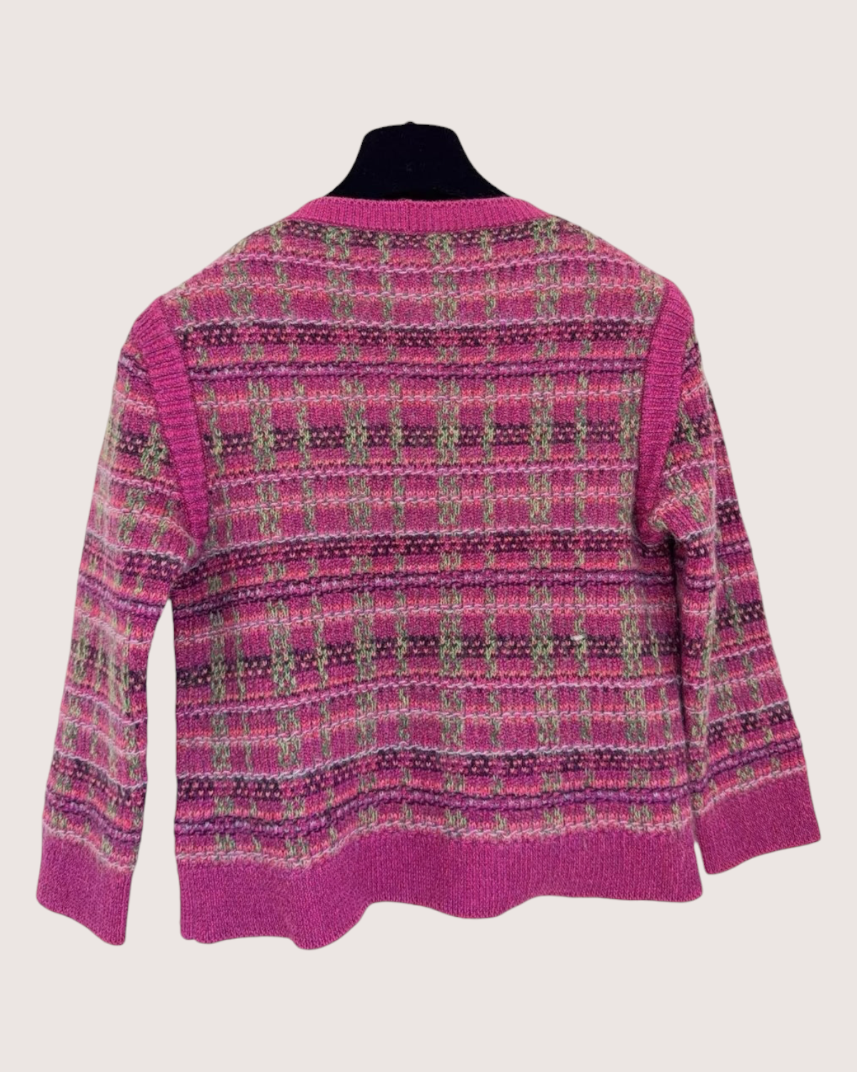 Chanel 18B Plaid Cashmere Cardigan