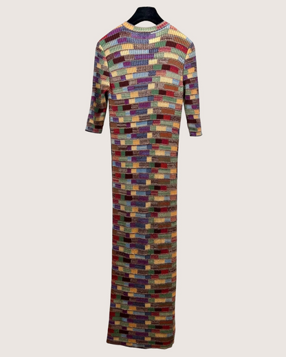 Chanel 18A Mid-Length Dress Multicolor FR 36