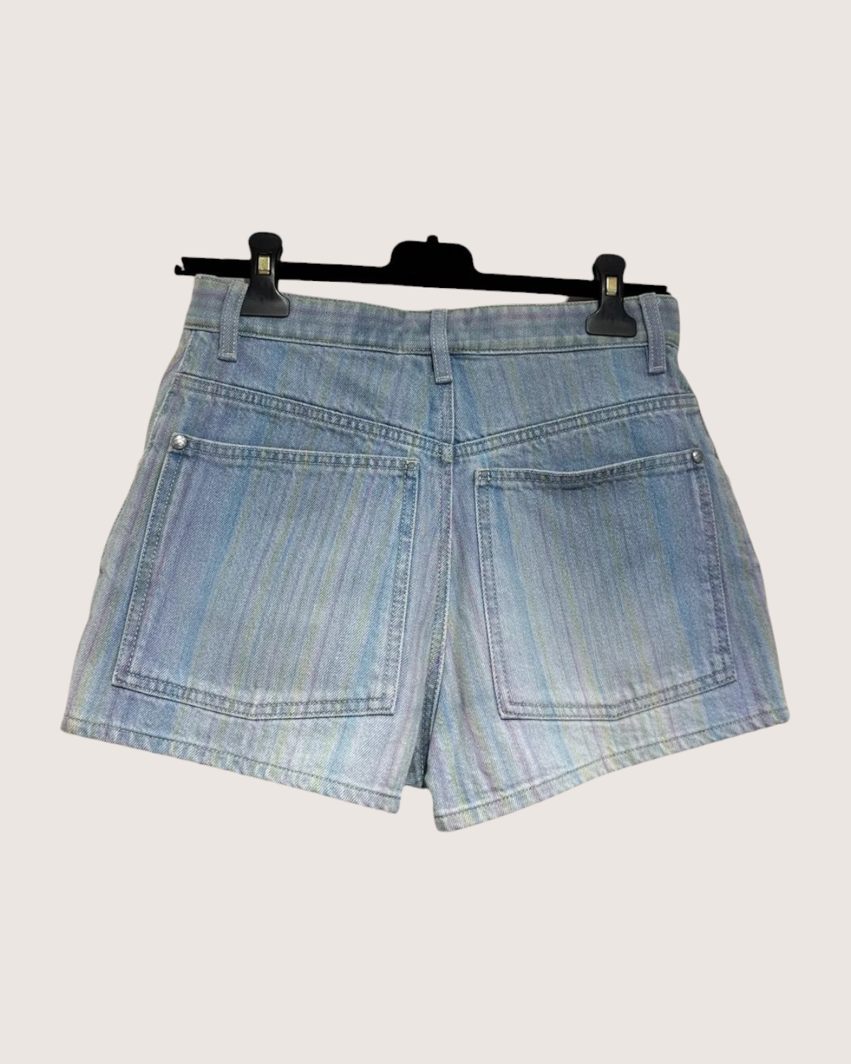 Chanel 18S Striped Denim Mini Shorts