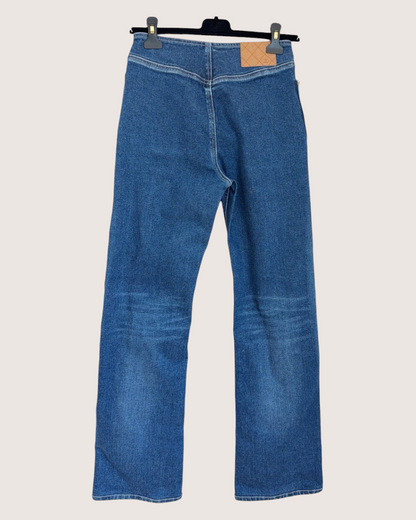 Chanel 25B Straight-Leg Denim Jeans Blue FR 36