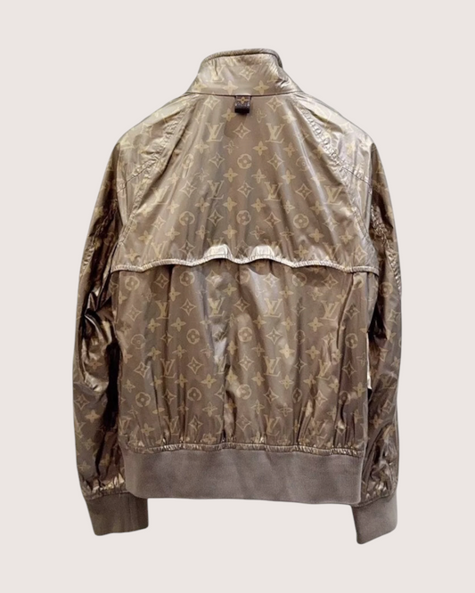 Louis Vuitton Monogram Bomber Jacket Brown, Gold FR 36