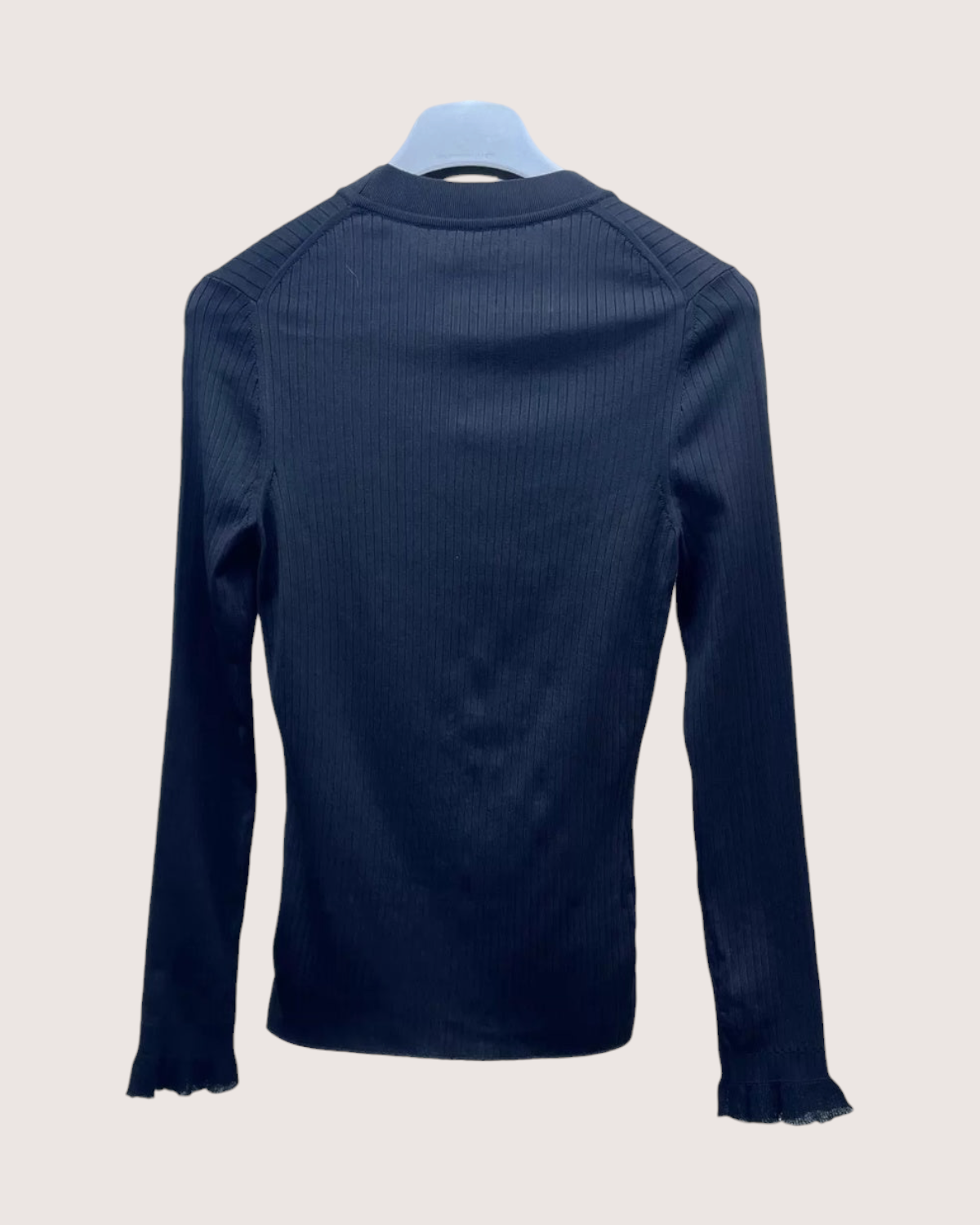 Hermès Hermes Silk Ribbed Sweater Black FR 40