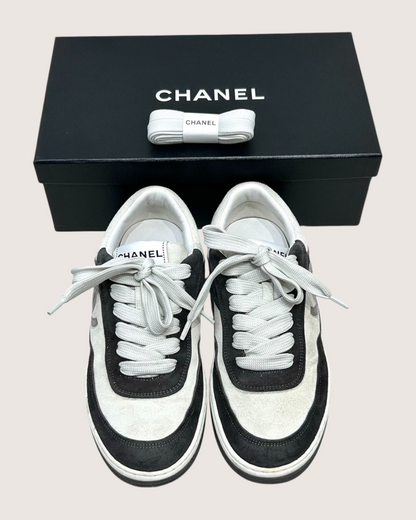 Chanel 23P Panda Suede CC Shoes Black, White EU 36.5