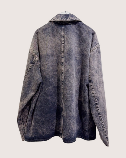Miu Miu Distressed Denim Four-Pocket Jacket Grey, Brown IT 42