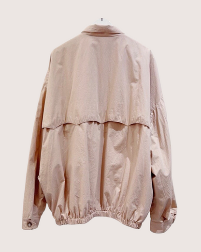 Miu Miu Logo-Embroidered Blouson Jacket Beige/Ecru IT 40