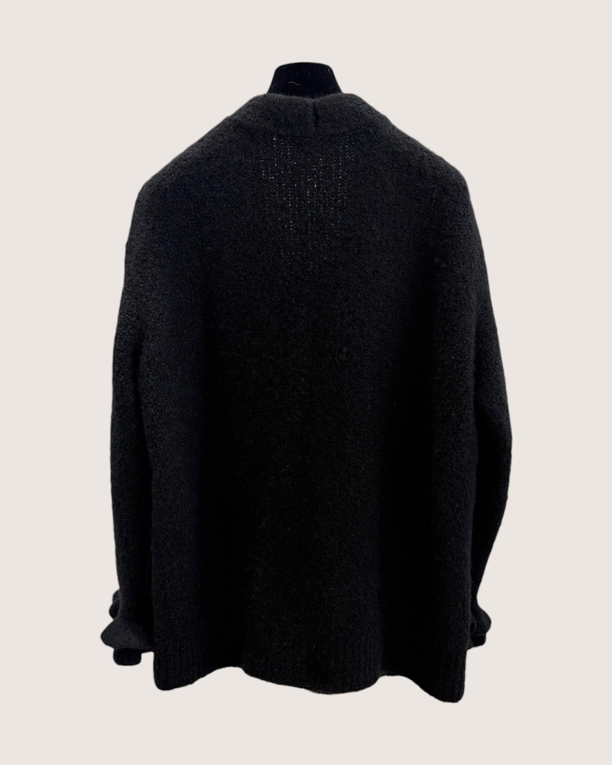 Chanel 24K Cashmere Ruffle Cardigan Black FR 40
