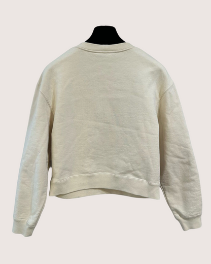 Chanel 20A Camellia Logo Sweatshirt Beige/Ecru, Black FR 36